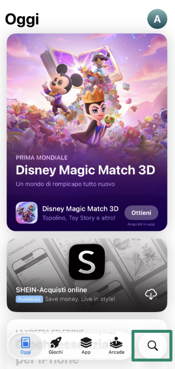 Accessing the App Store on iOS.