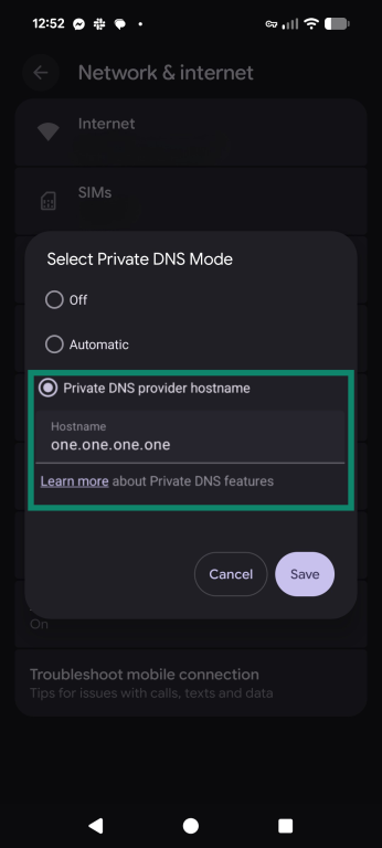 Enter your provider hostname.