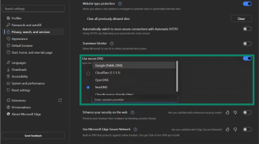 Choose your DNS provider