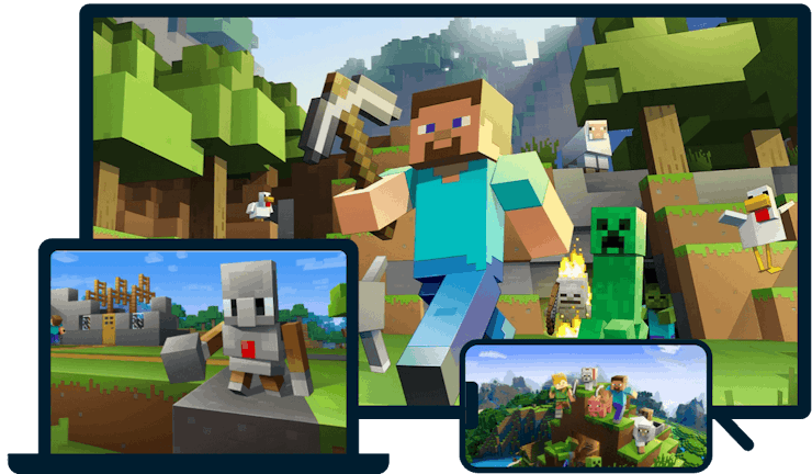 Minecraft dans plusieurs appareils