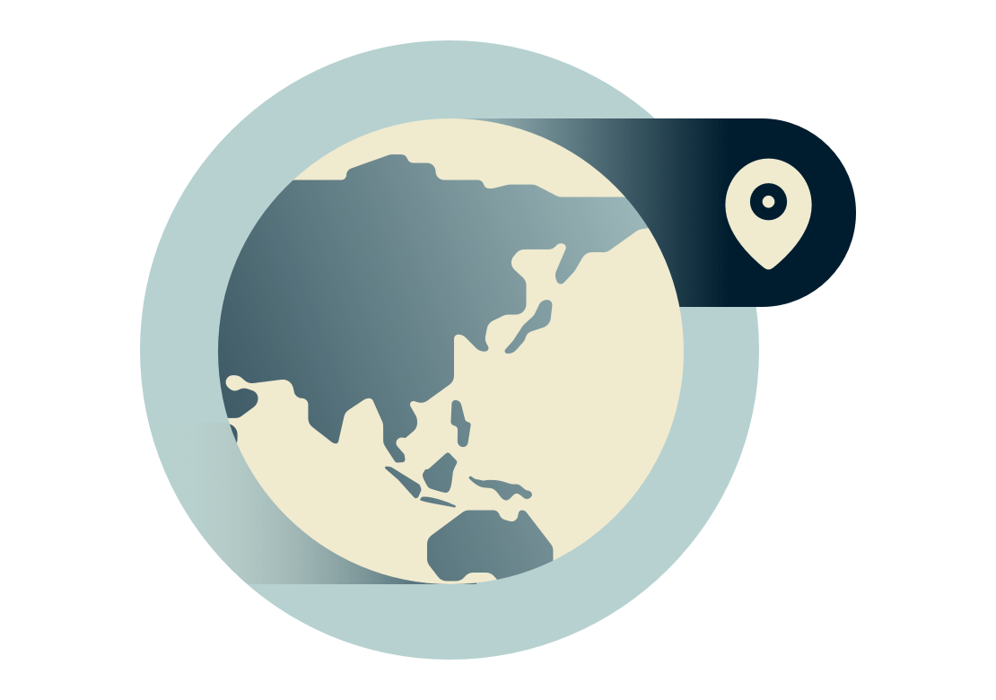 Use a VPN anywhere on the globe, including Asia.