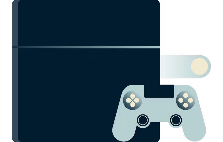 En PlayStation-håndkontroll.