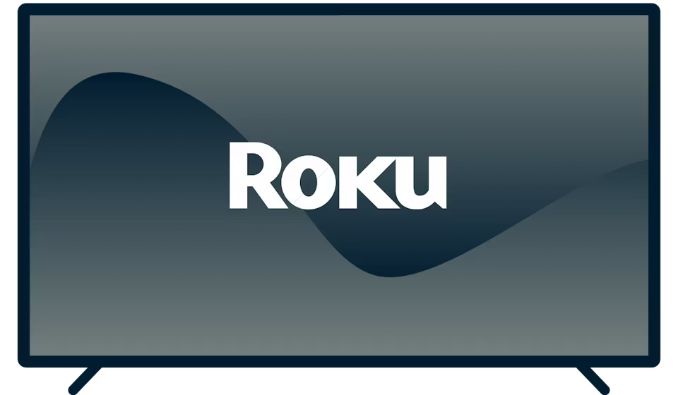 テレビに表示されたRokuのロゴ。