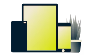 同時にVPNに接続されてい携帯電話とタブレット