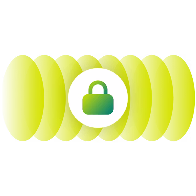 Zielona falbanka z zamkniętą kłódką na niej.