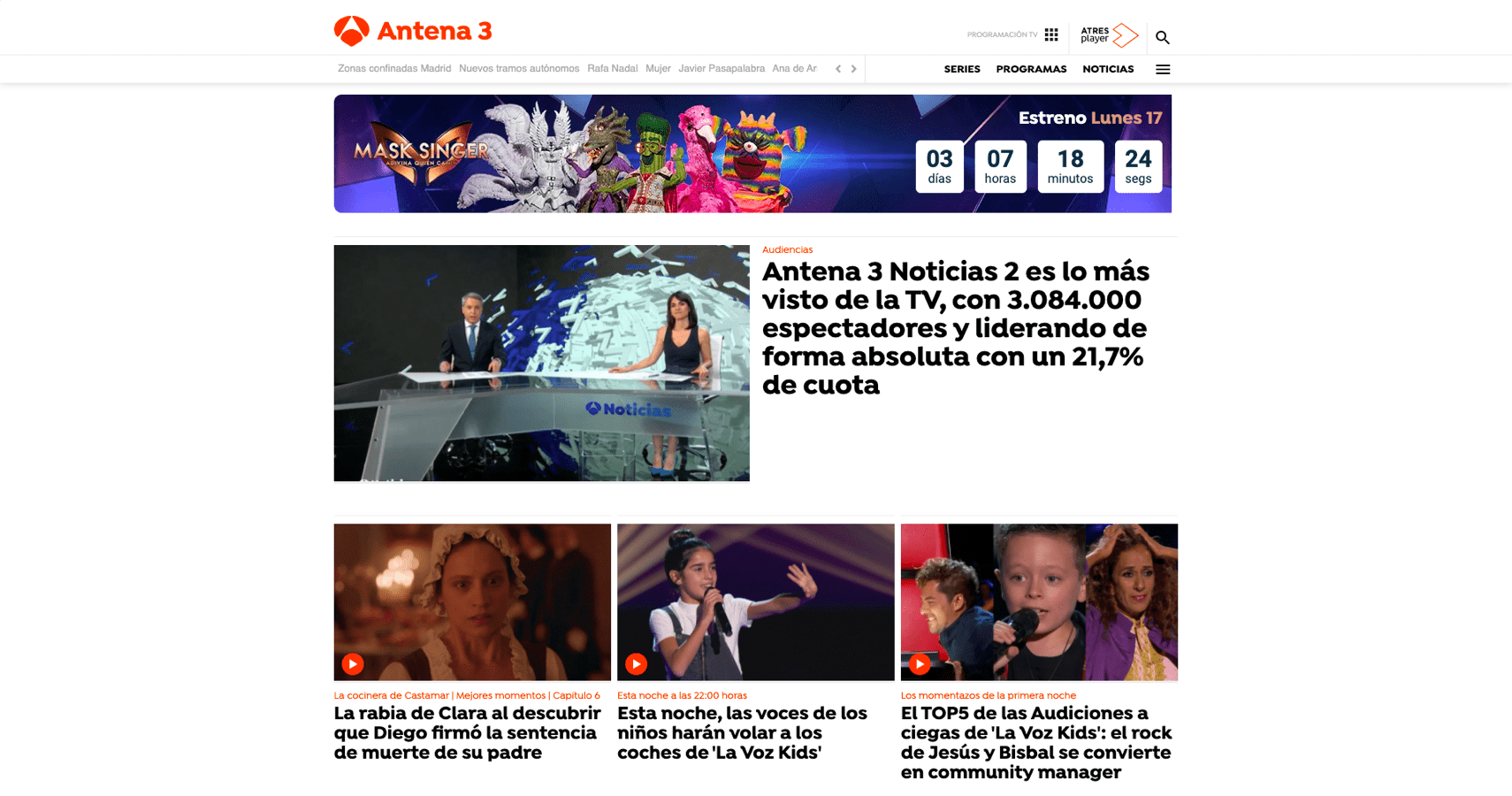 Pantallazo de Antena 3