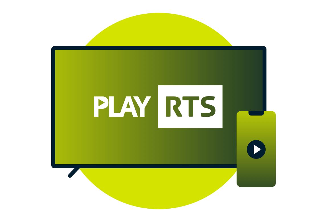 Une variété d'appareils avec le logo Play RTS.