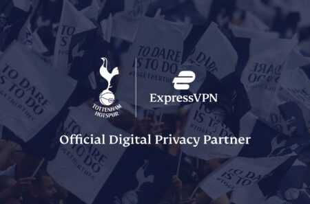 Tottenham Hotspur x ExpressVPN Officiële Digitale Privacy Partner logo