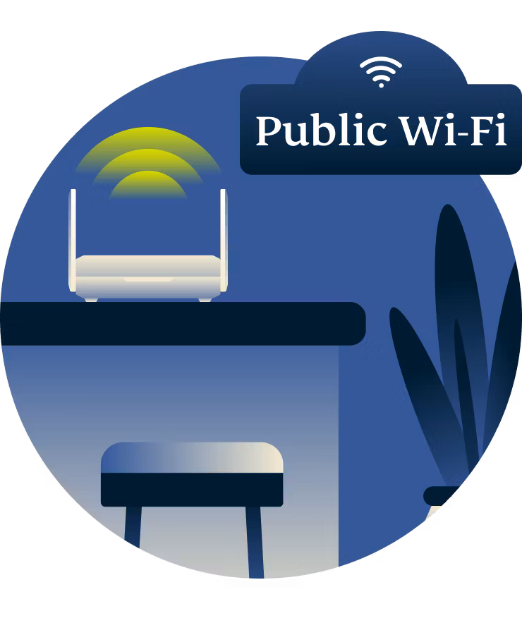 Bộ định tuyến Aircove Go đặt trên bàn