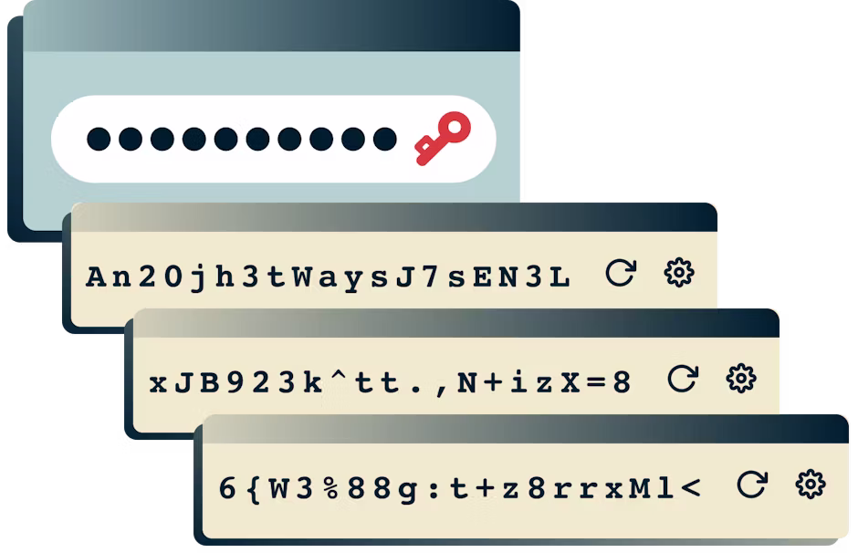 Använd ExpressVPN Keys lösenordshanterare för att generera starka lösenord.